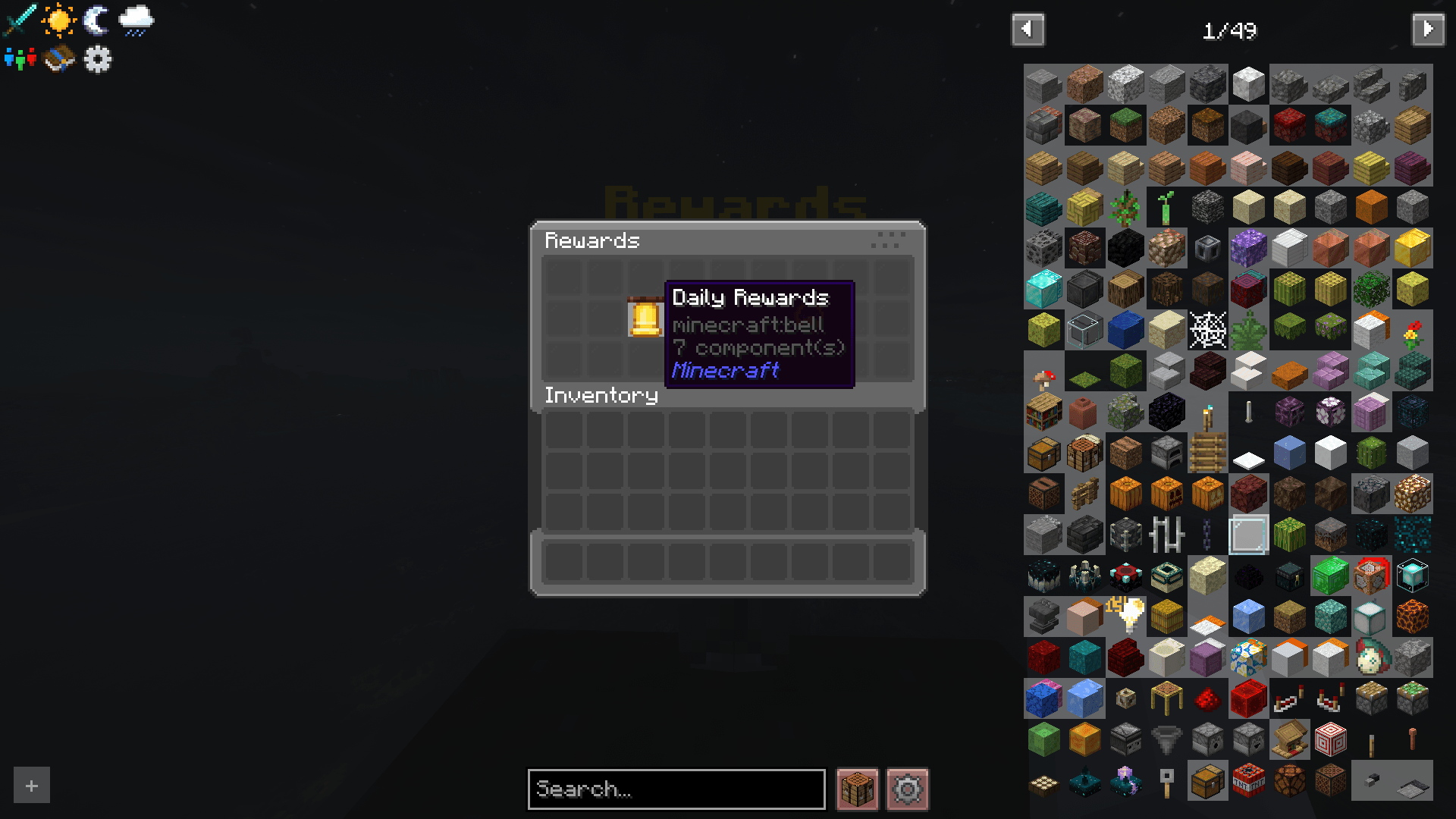The entry screen allowing players to choose between Daily and Playtime rewards.