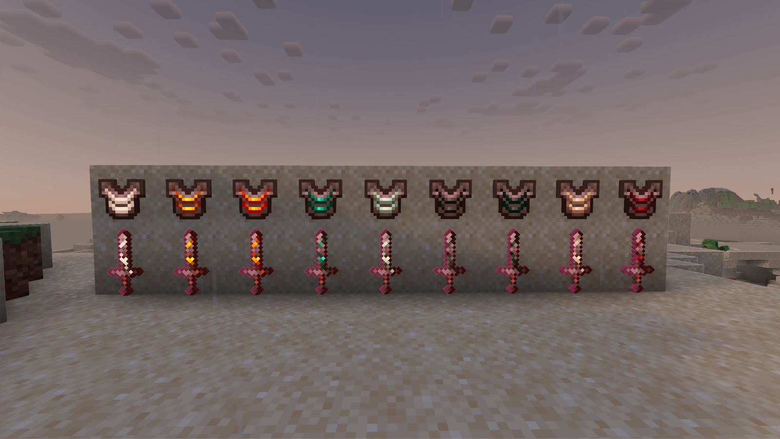 Variations / upgrades of the netherite with unique abilities