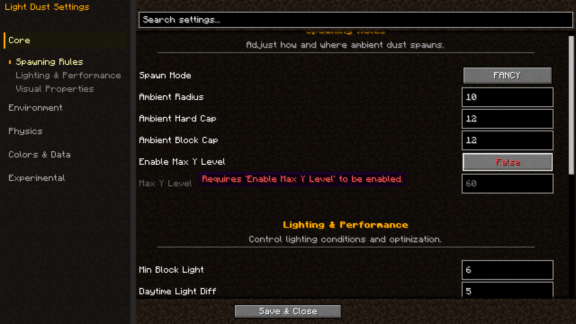 Thumbnail What the config screen looks like