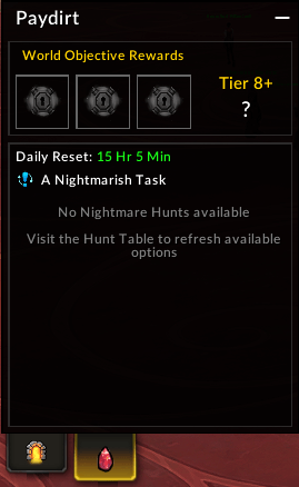 Thumbnail Prey Tab when no information is currently available
