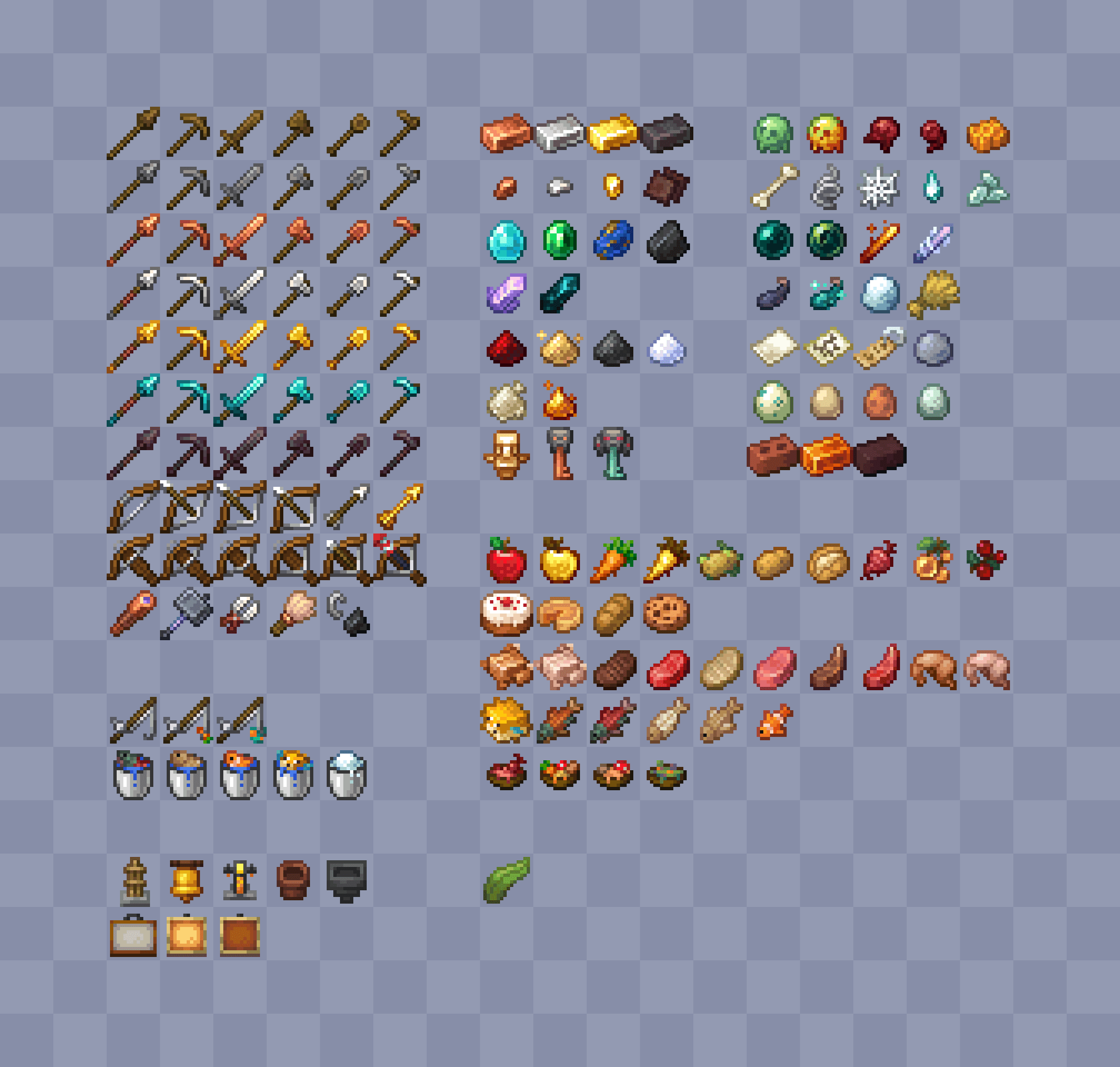 All of vanilla’s b&j item sprites (5.4.0)