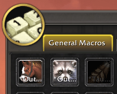 Thumbnail Look for these Macros *OutfitCMount & *OutfitCPet (horse and raccoon icons) in your Macro list (access by typing /m) after clicking "create Macro" on the mount and pet selection windows. These are the default icons, but you can change them if you want to.