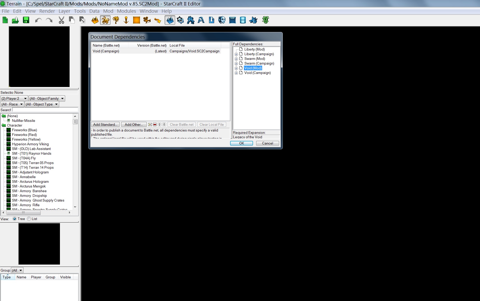 starcraft 2 editor dependencies starcraft 2 editor dependencies