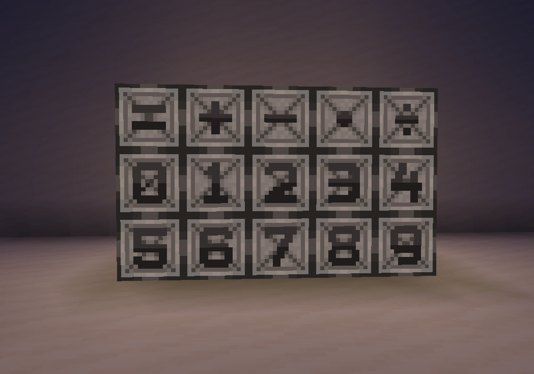 This is the final update for the illuminant numerical blocks in our mod, being 0-9 and all basic equational signs