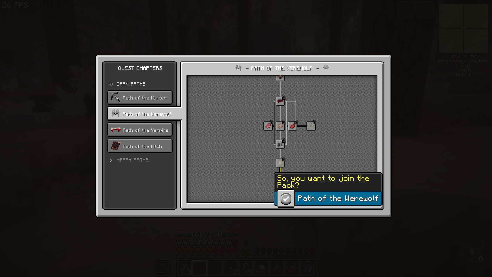 Thumbnail Quickly check the quest by hovering mouse over quest tree. Click to see more info.