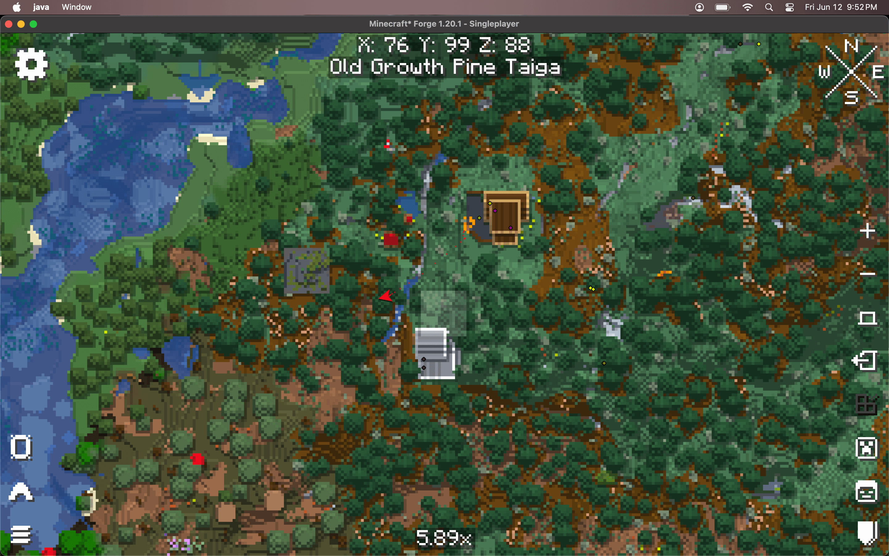 Xero's world map showing pictures of new structures.
