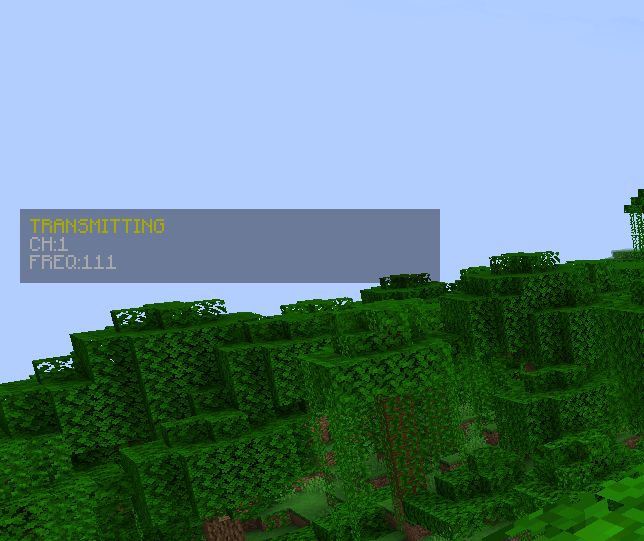 Overlay displays status and frequency