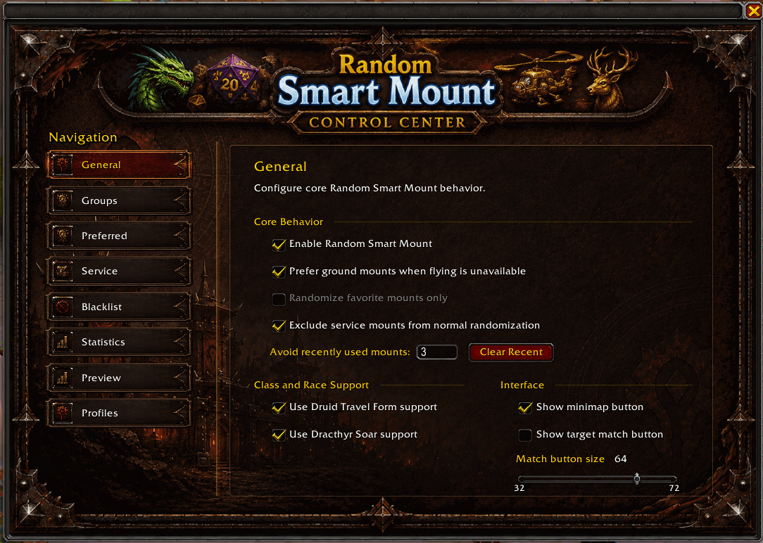 Thumbnail Horde preview of the General tab.