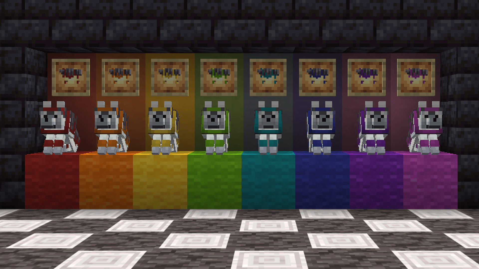 Players can dye all tiers of wolf armor different colors, not just leather!