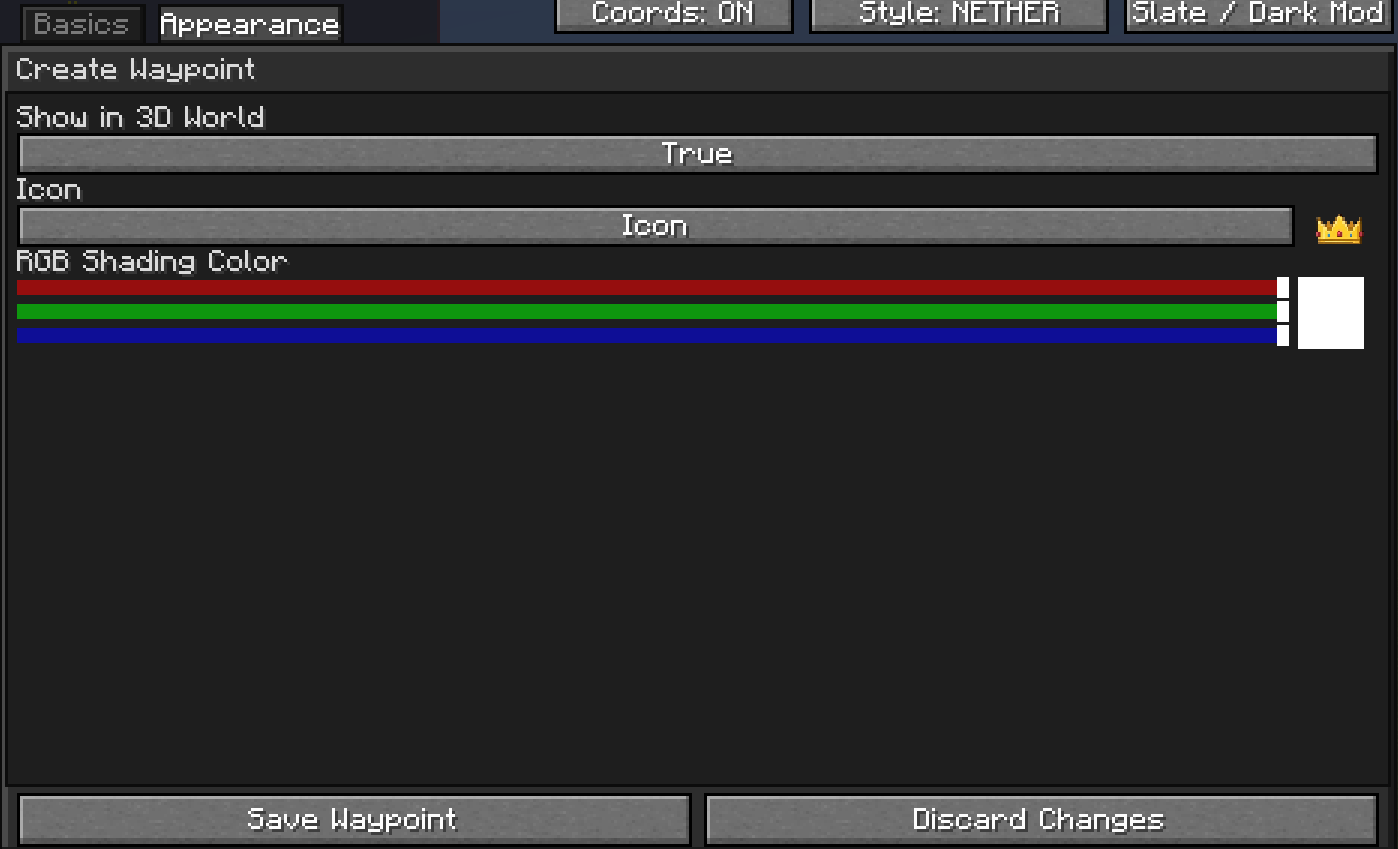Appearance Tab