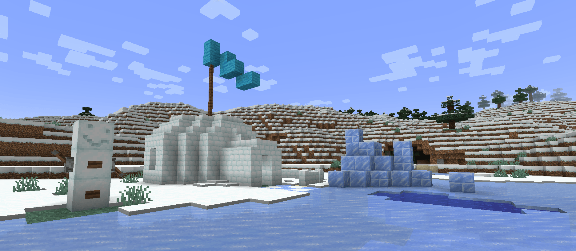 Yes... you can finally make a proper house with snow and ice!