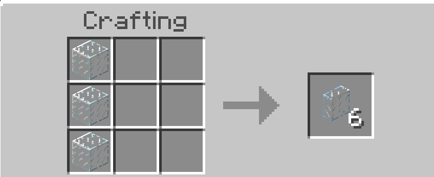 vertical glass slab crafting recipe