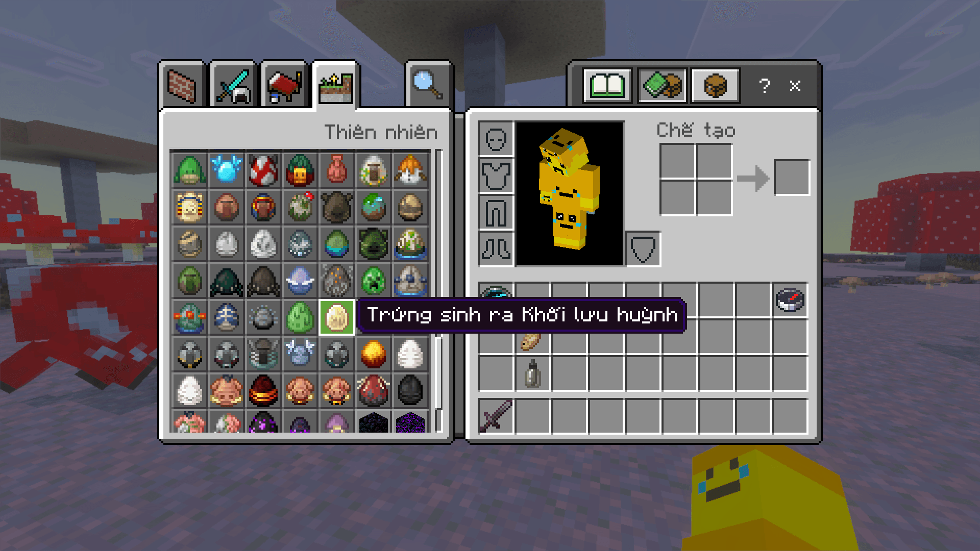 Thumbnail Sulfur Cube Spawn Egg with item name tooltip