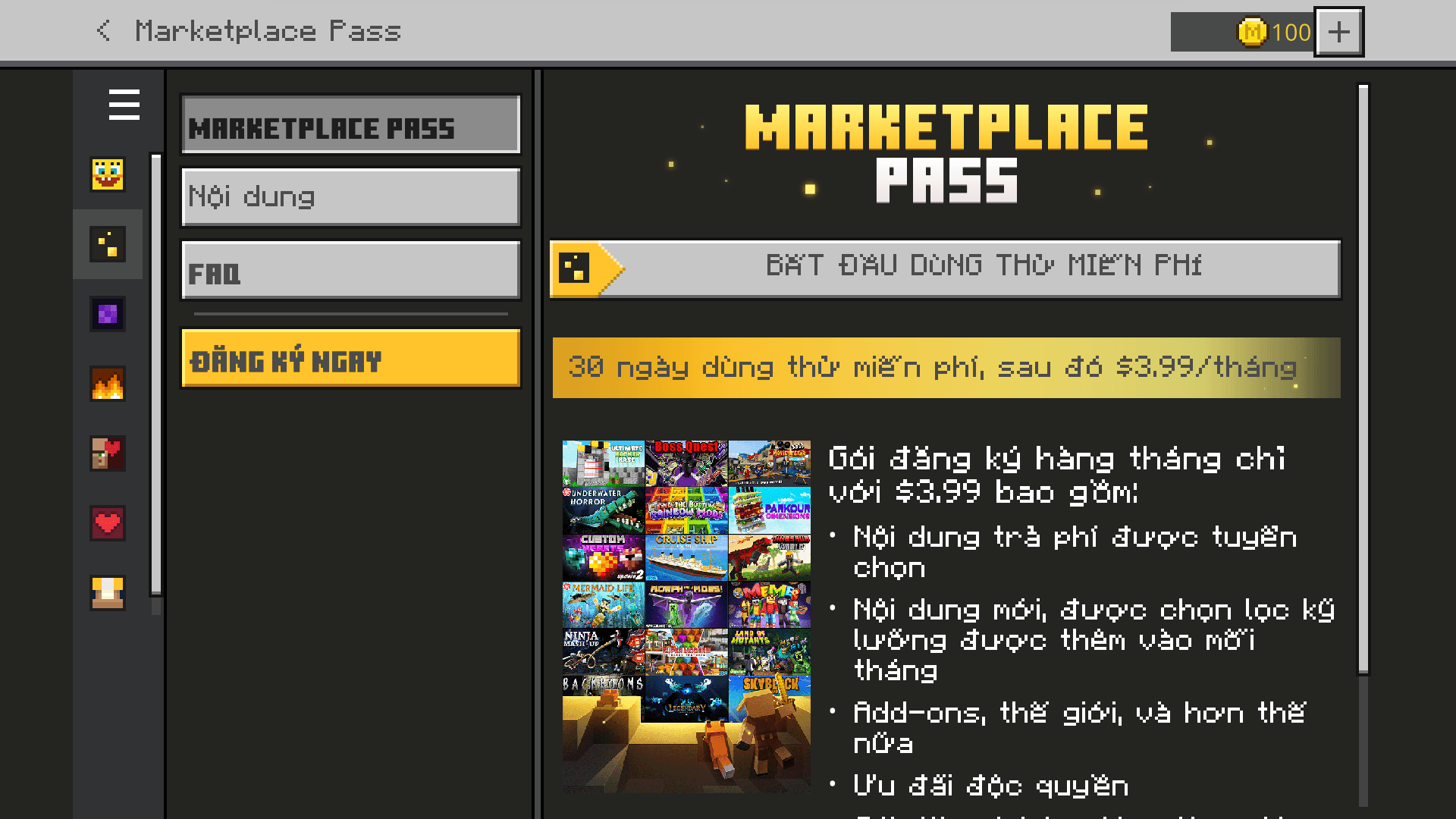 Thumbnail Marketplace Pass Screen
