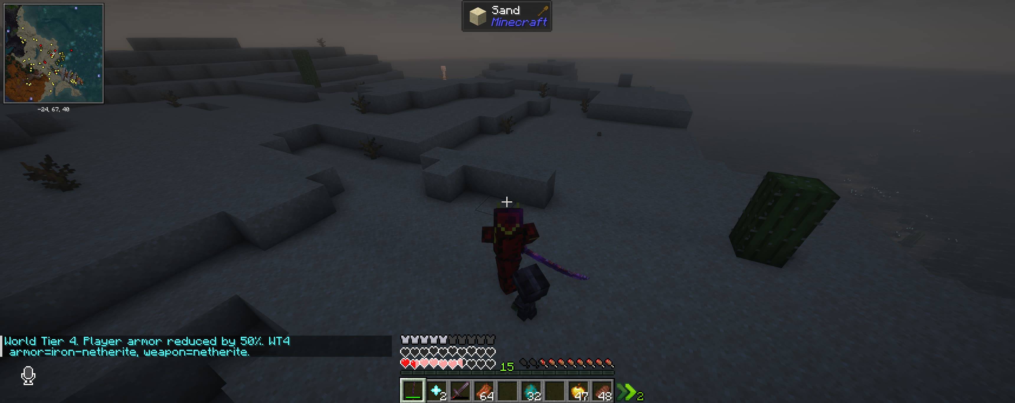 World tier 4 iron-netherite armor/netherite weapons