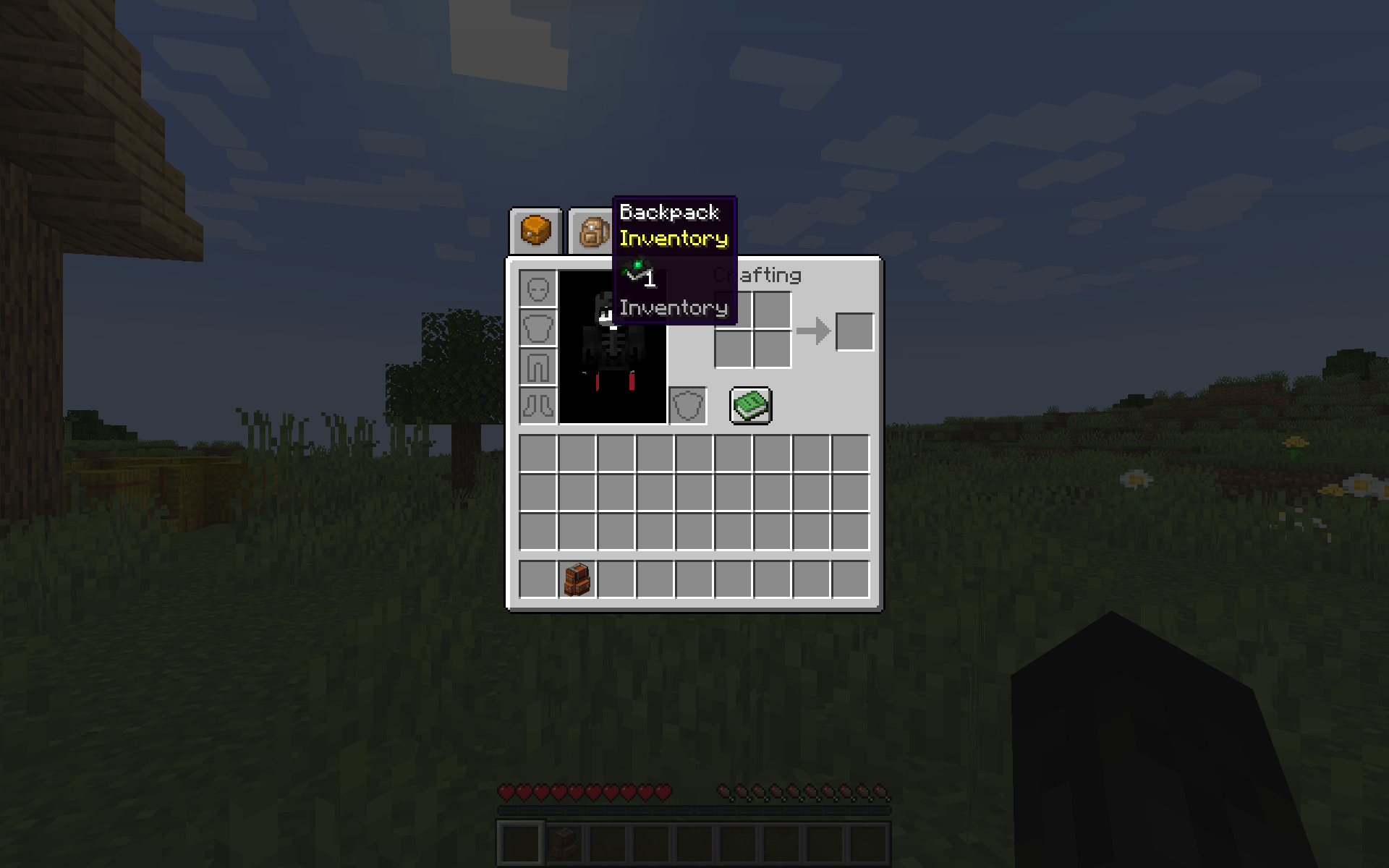What it looks like when you hover over the tab.