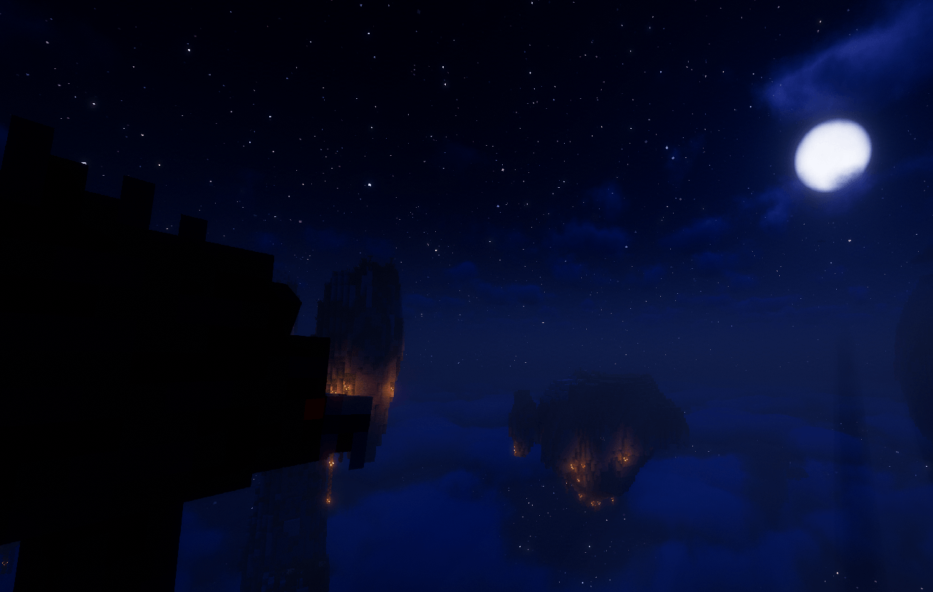 Starry night above the clouds