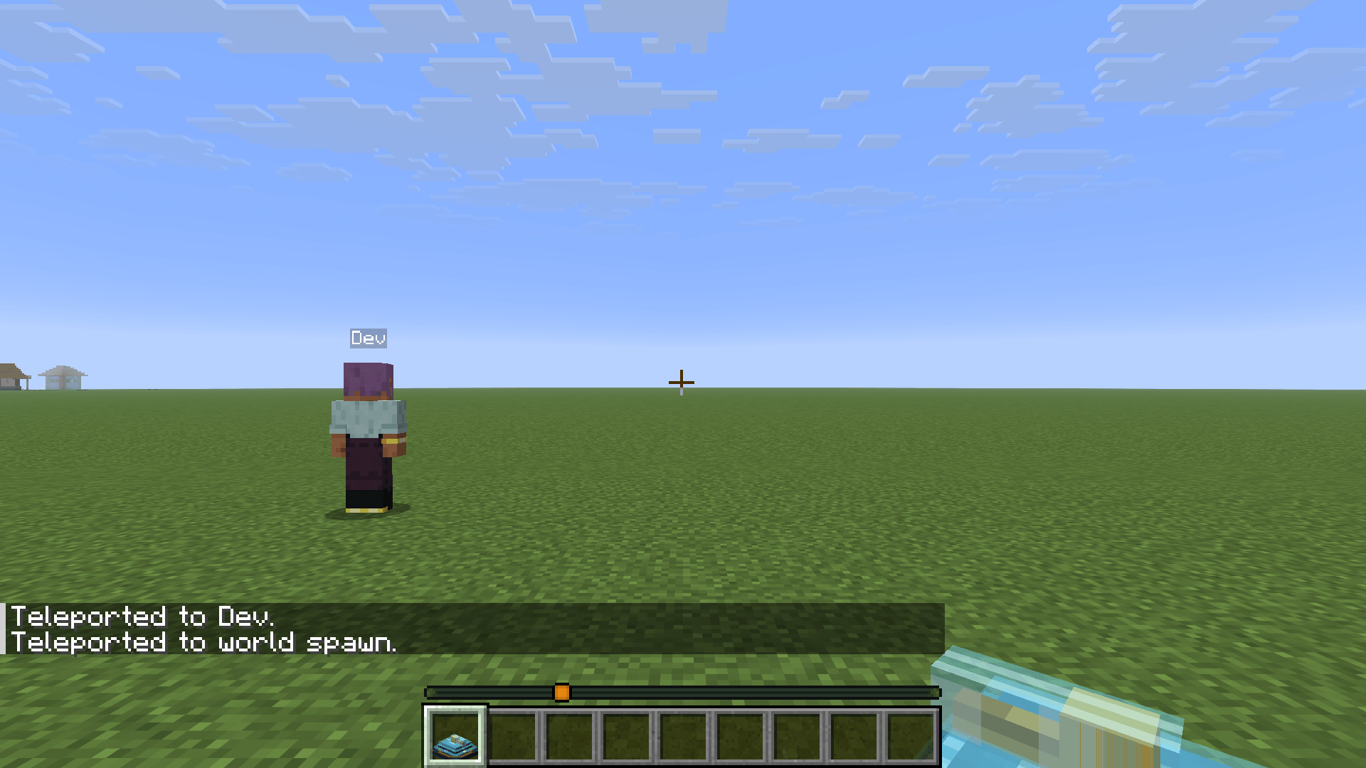 After teleport at destination