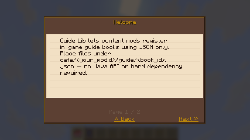 Example book entry (welcome)