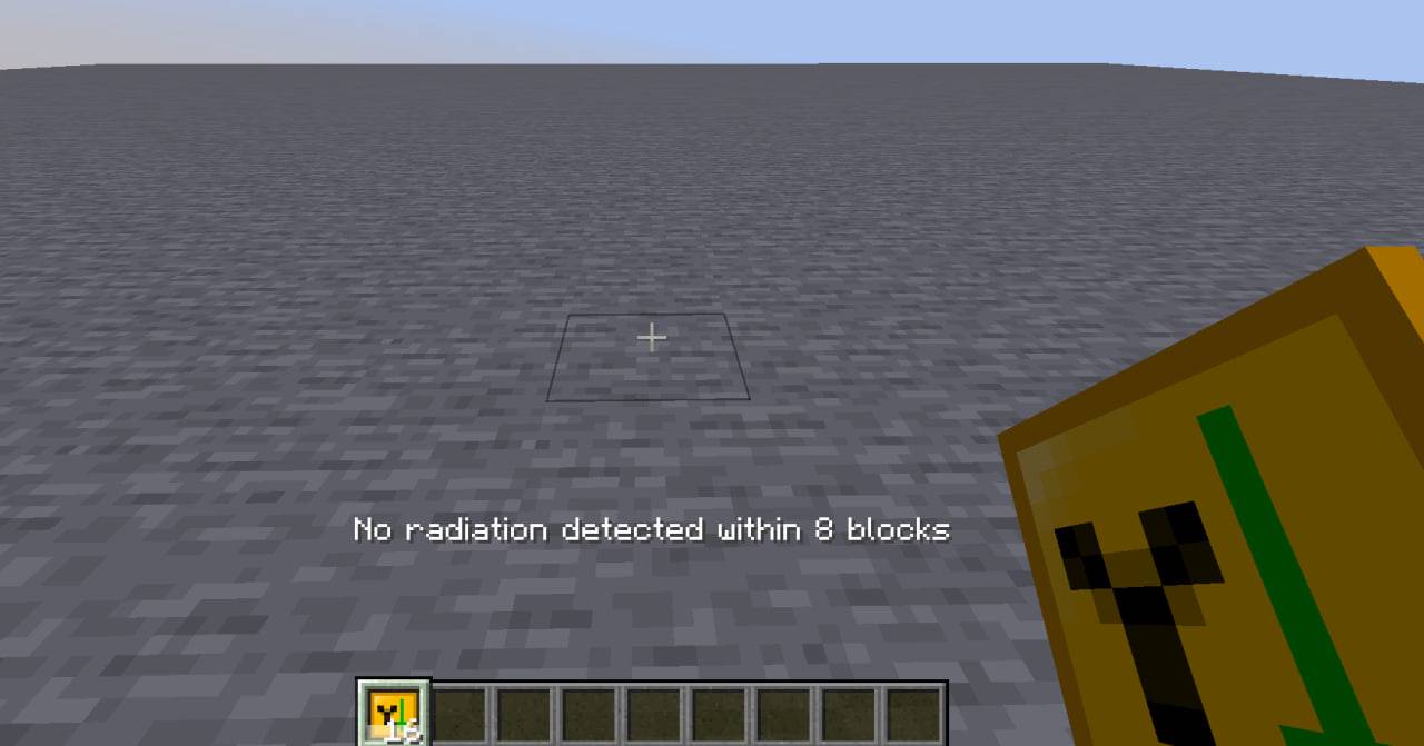 using radiation cleaner, but area with radius 8 not have radiation sources