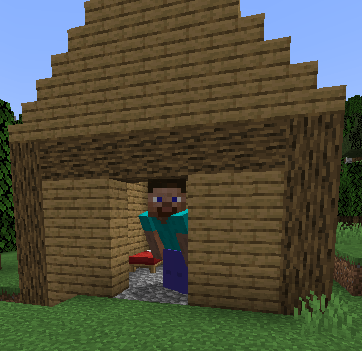 A Giant standing in a 2x3 doorway.