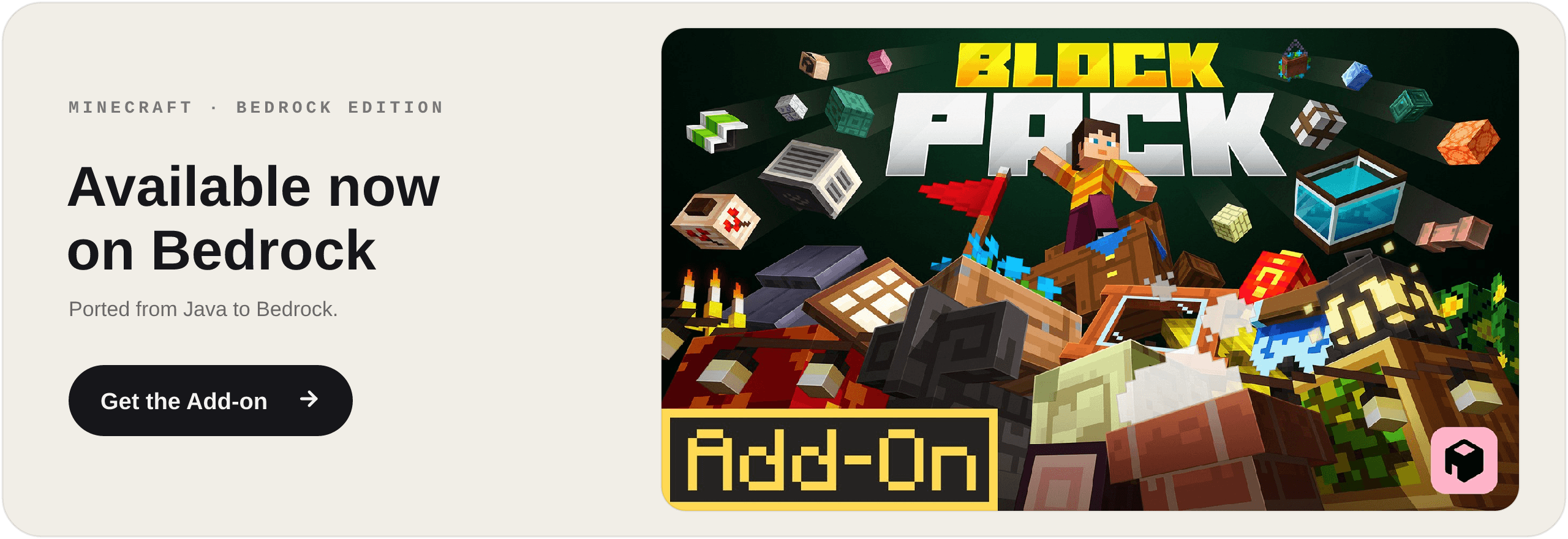 Block Pack - now on Bedrock