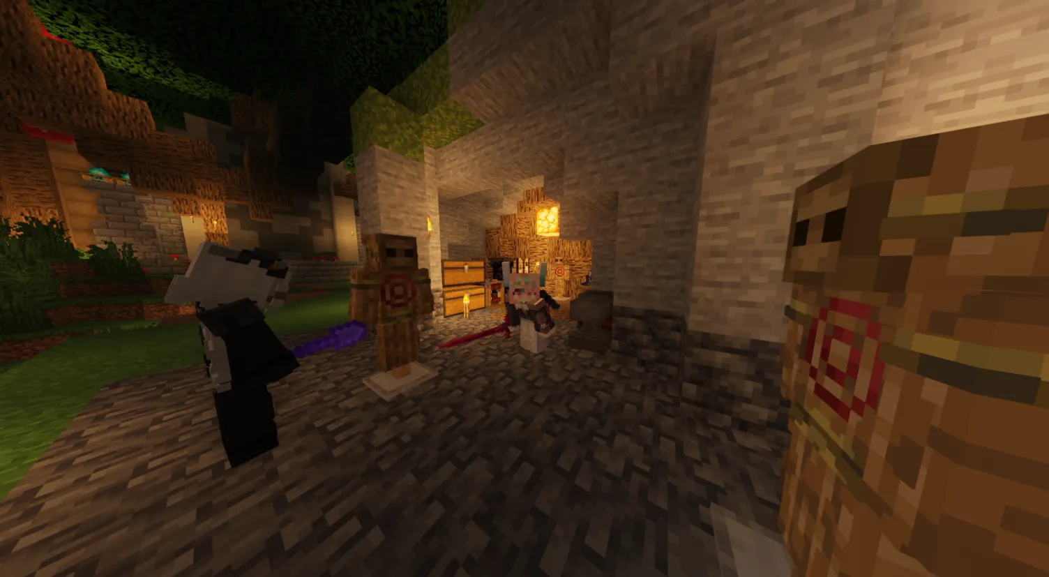 Testing damage with shovel :P