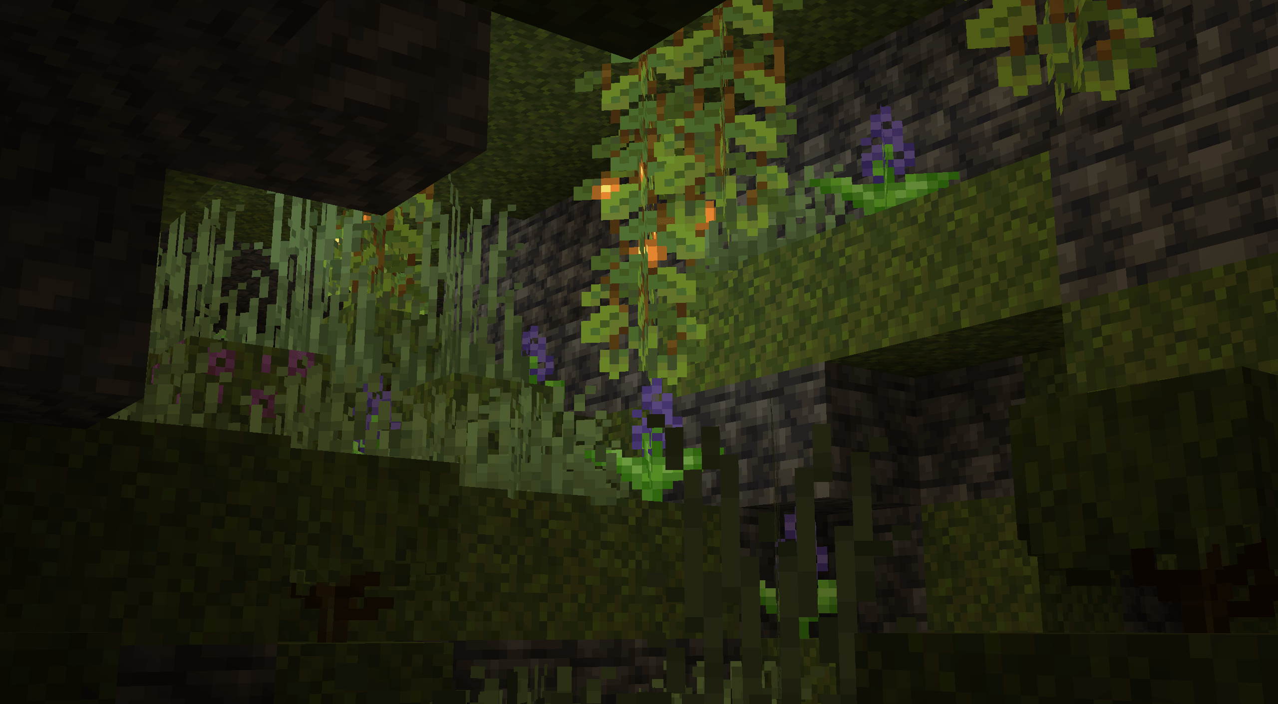 Hyacinths generated naturally in Lushcaves