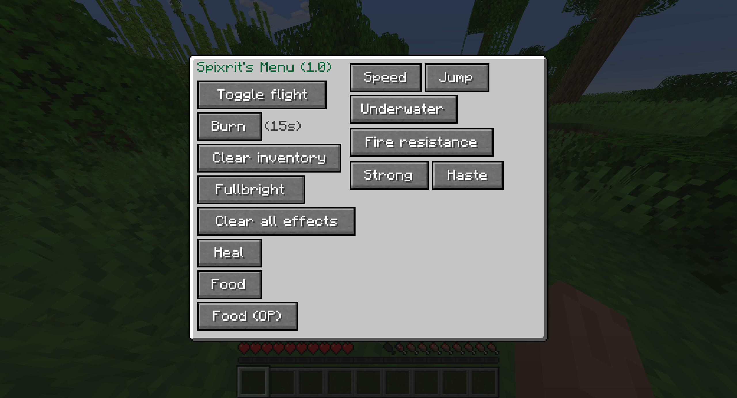 An image of the menu