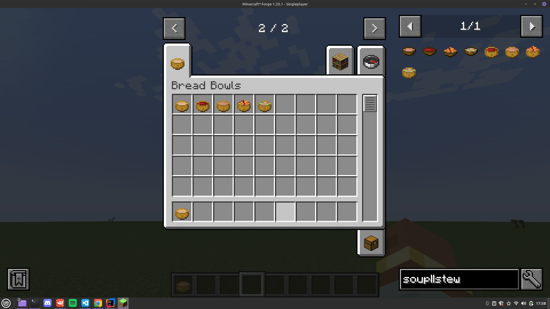 All bread bowl items added in this mod