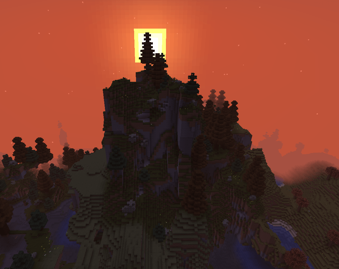 Thumbnail a truly breathtaking image of a sunset in the Chestnut Forest