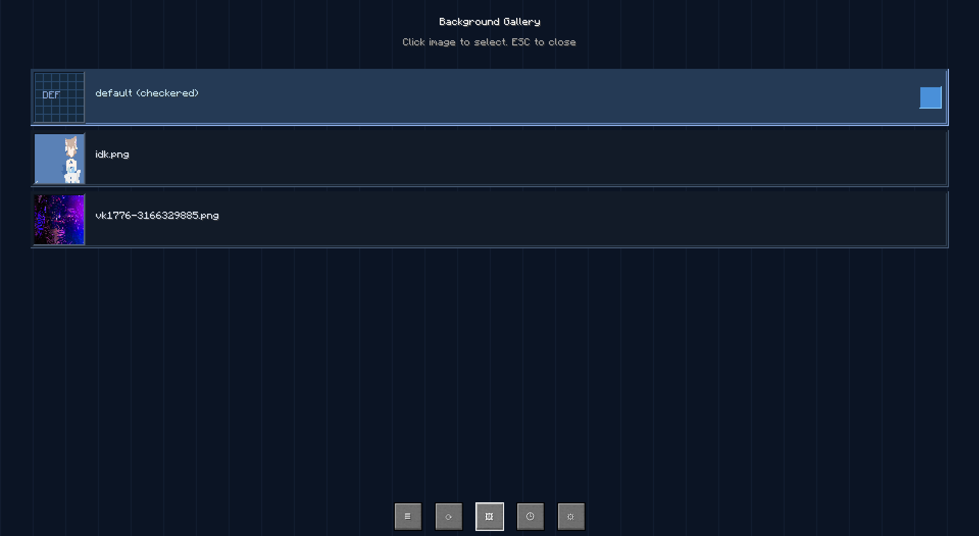 Background selecter