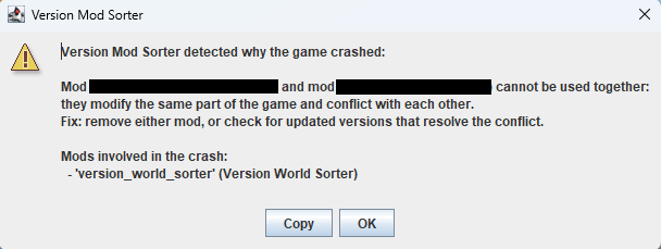 Example crash analysis dialog