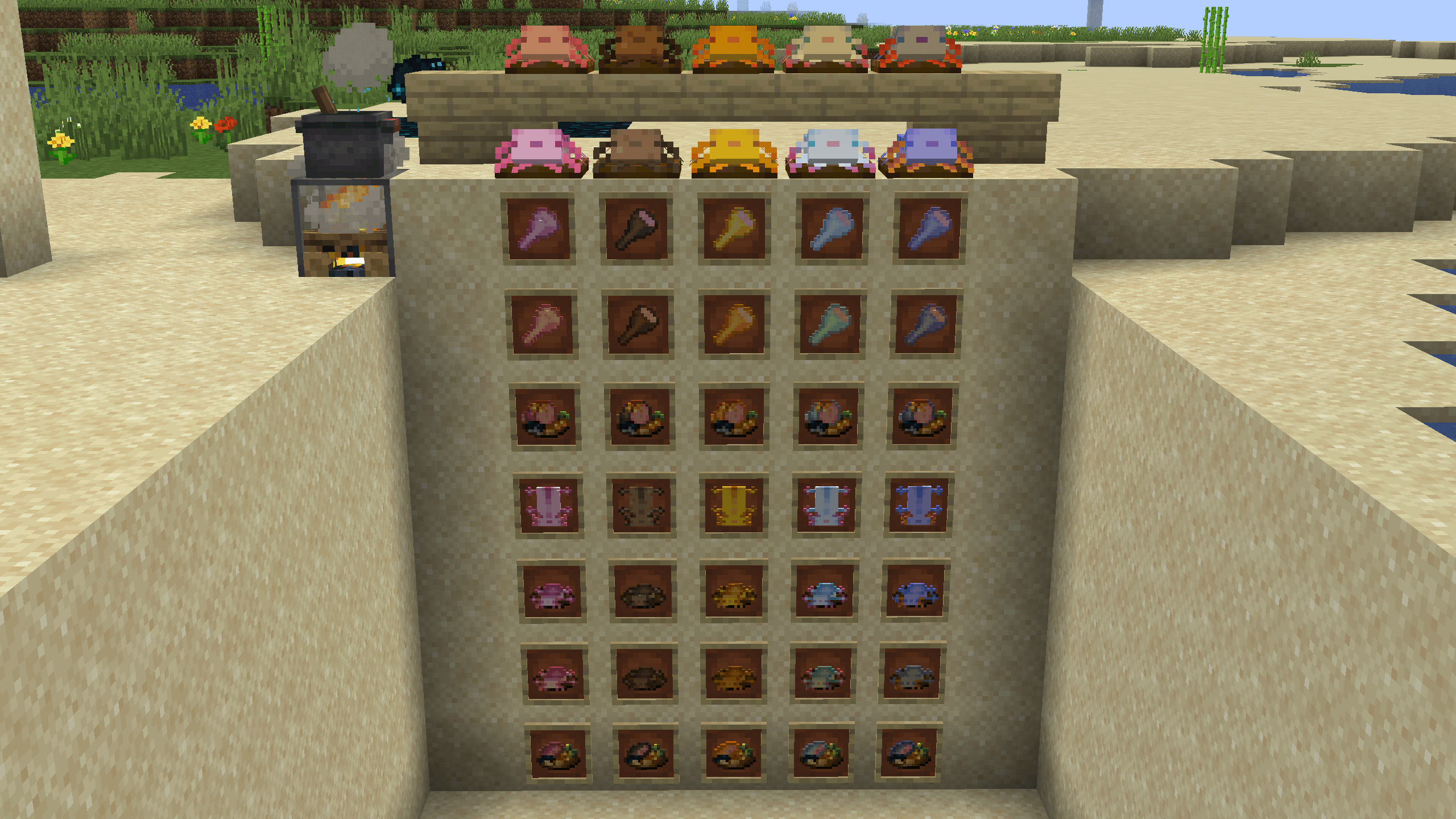 Colored Axolotl Items