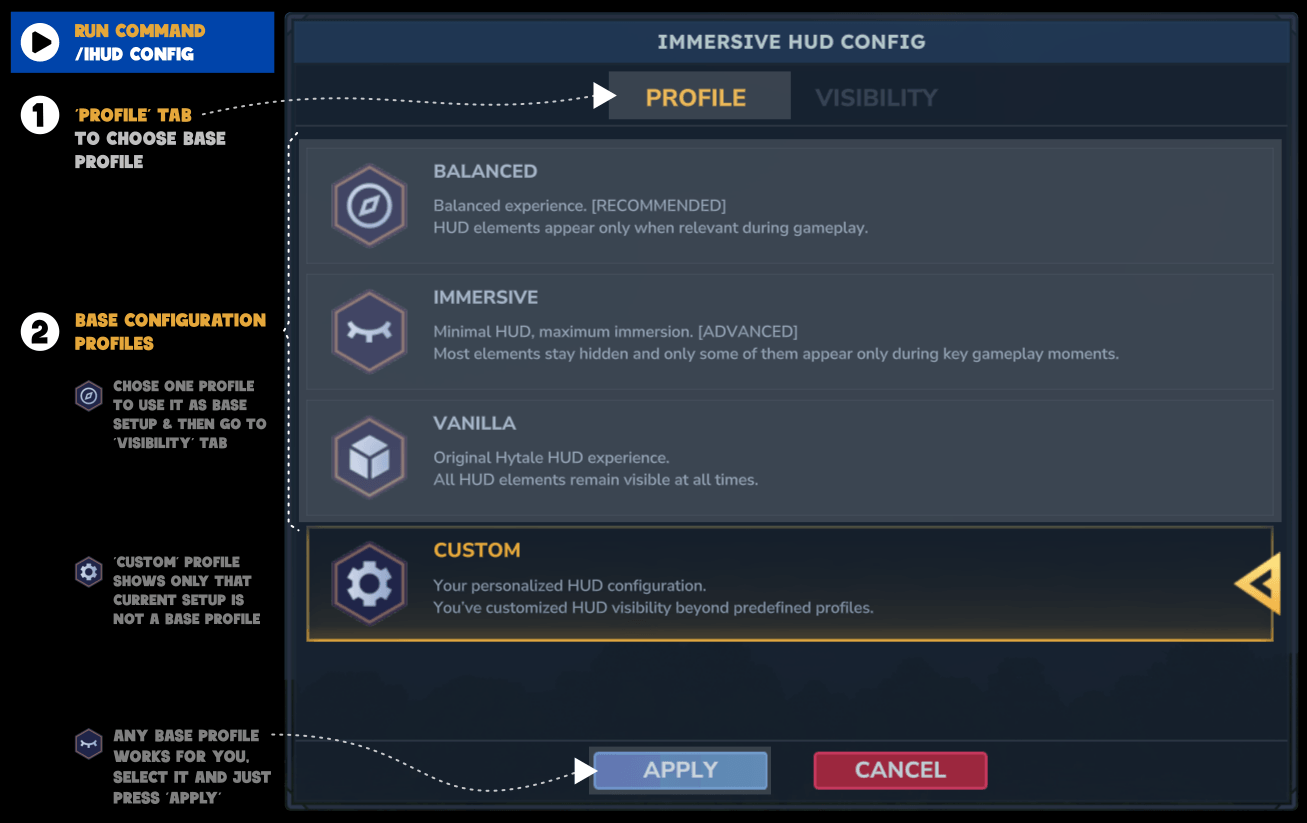 Profile selector