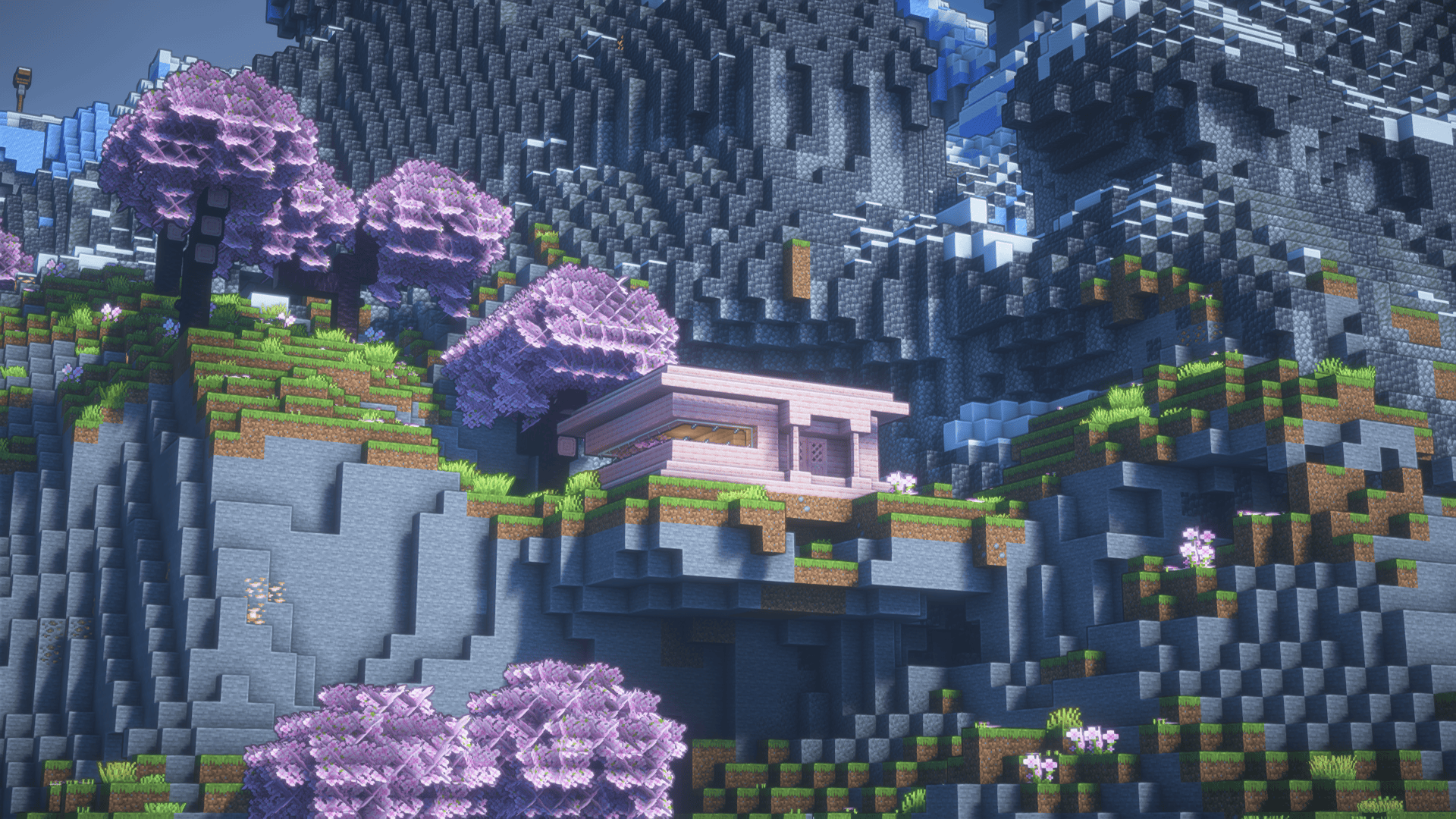 Thumbnail 'Cherry house on the mountainside' - Taken using BSL Shaders