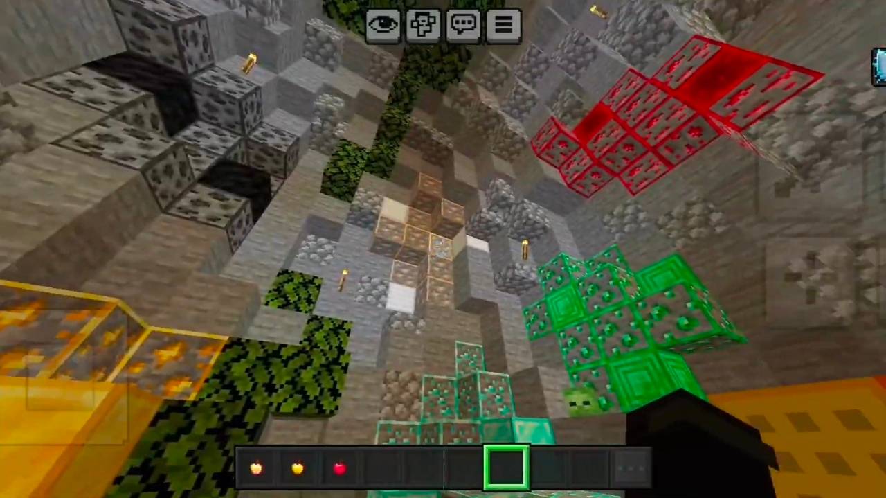 Outlined Ores visible easily