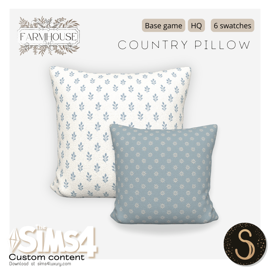 Sims4Luxury - Farmhouse - Country pillows