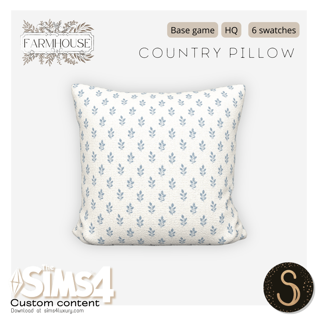 Sims4Luxury - Farmhouse - Country pillows