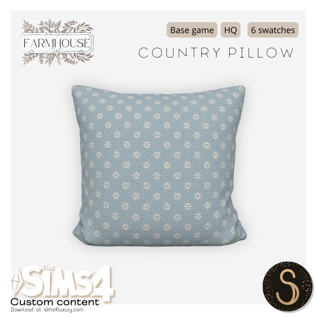 Sims4Luxury - Farmhouse - Country pillows