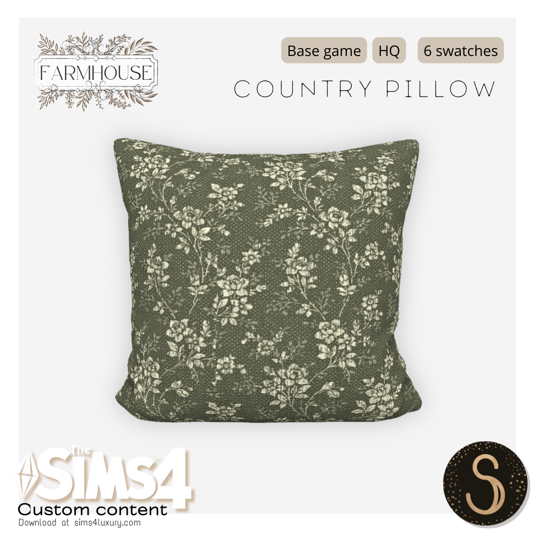 Sims4Luxury - Farmhouse - Country pillows