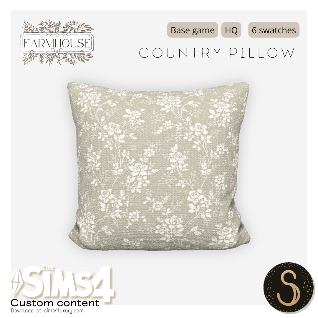 Sims4Luxury - Farmhouse - Country pillows
