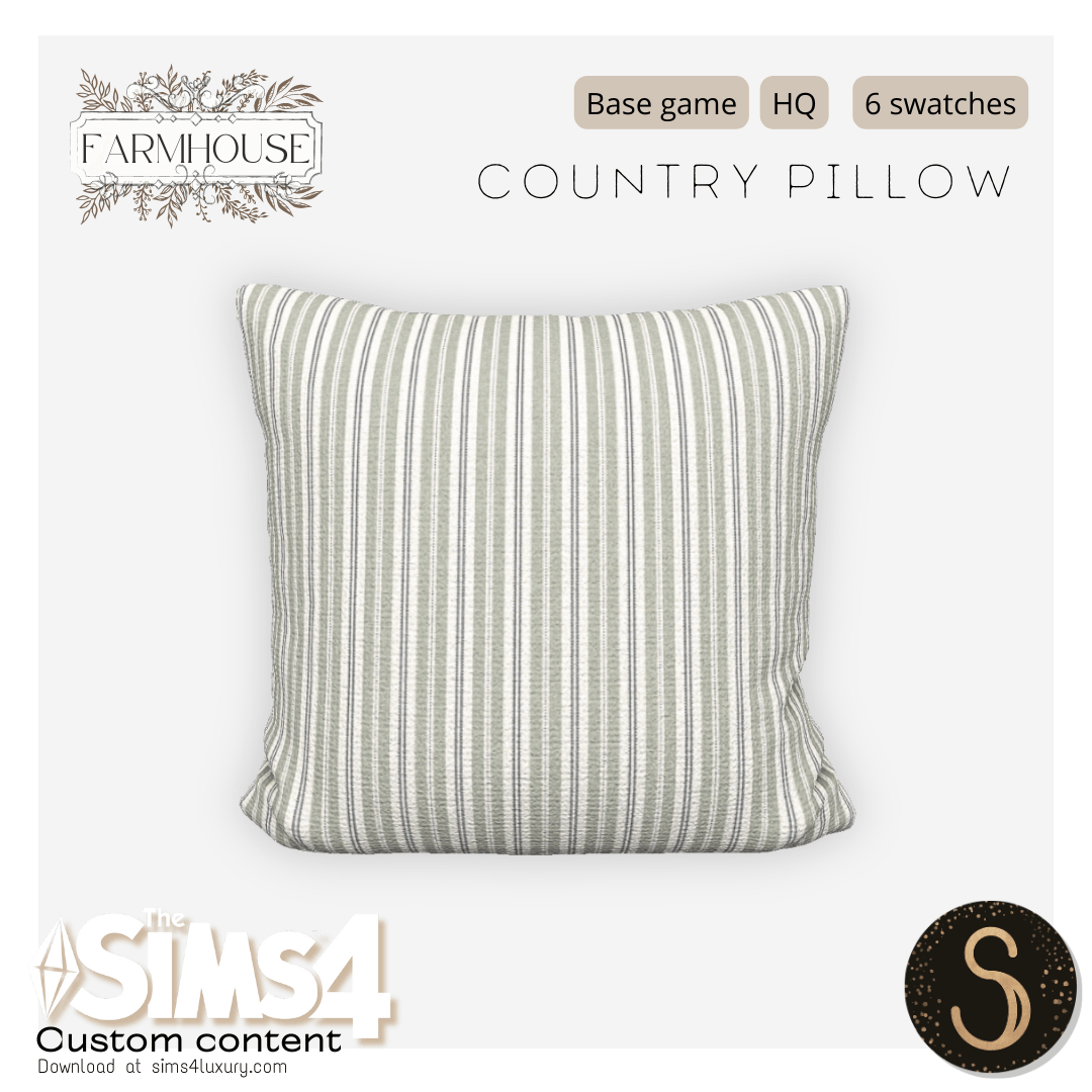 Sims4Luxury - Farmhouse - Country pillows