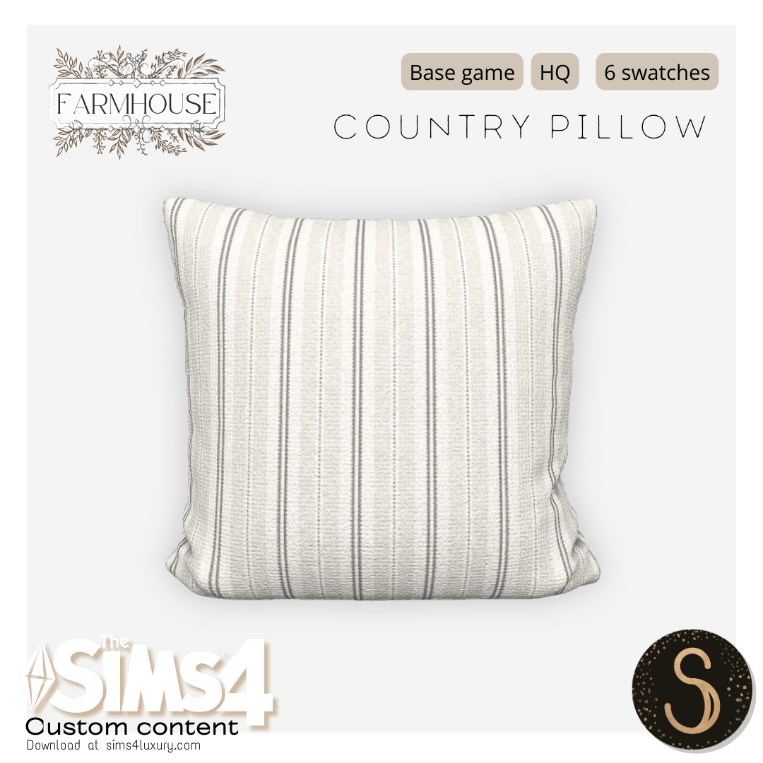 Sims4Luxury - Farmhouse - Country pillows