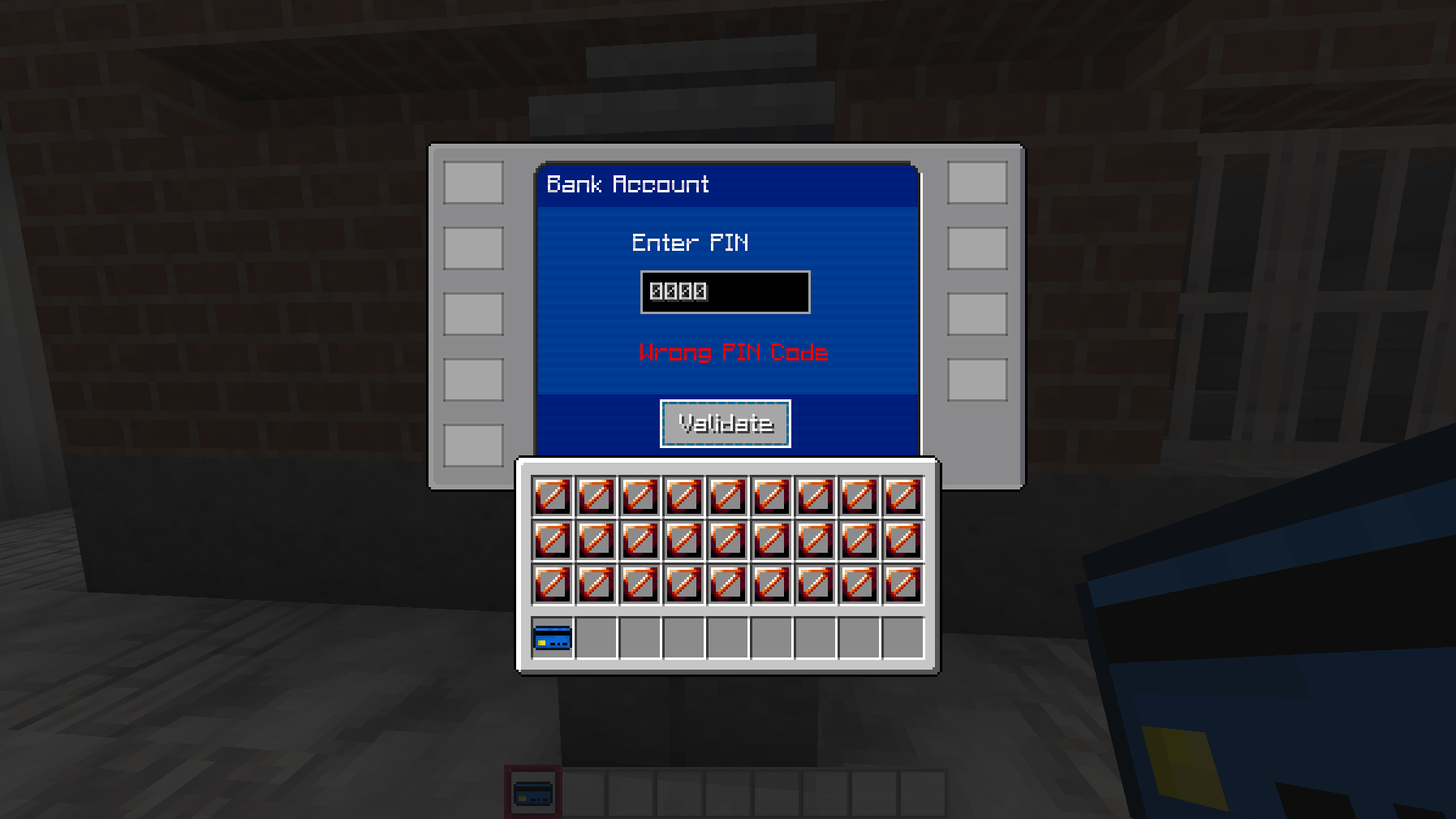 Entering the wrong PIN code