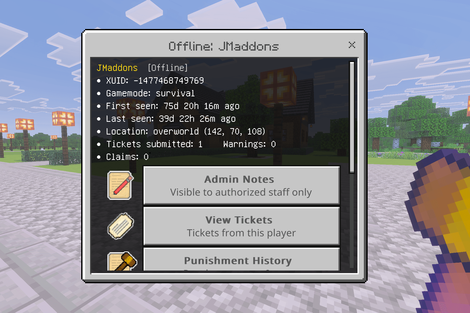 Thumbnail Players data can still be seen while they are offline
