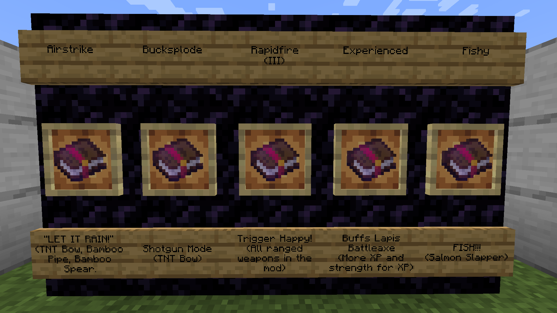 (All Enchants) the 5 enchants of the mod with their descriptions