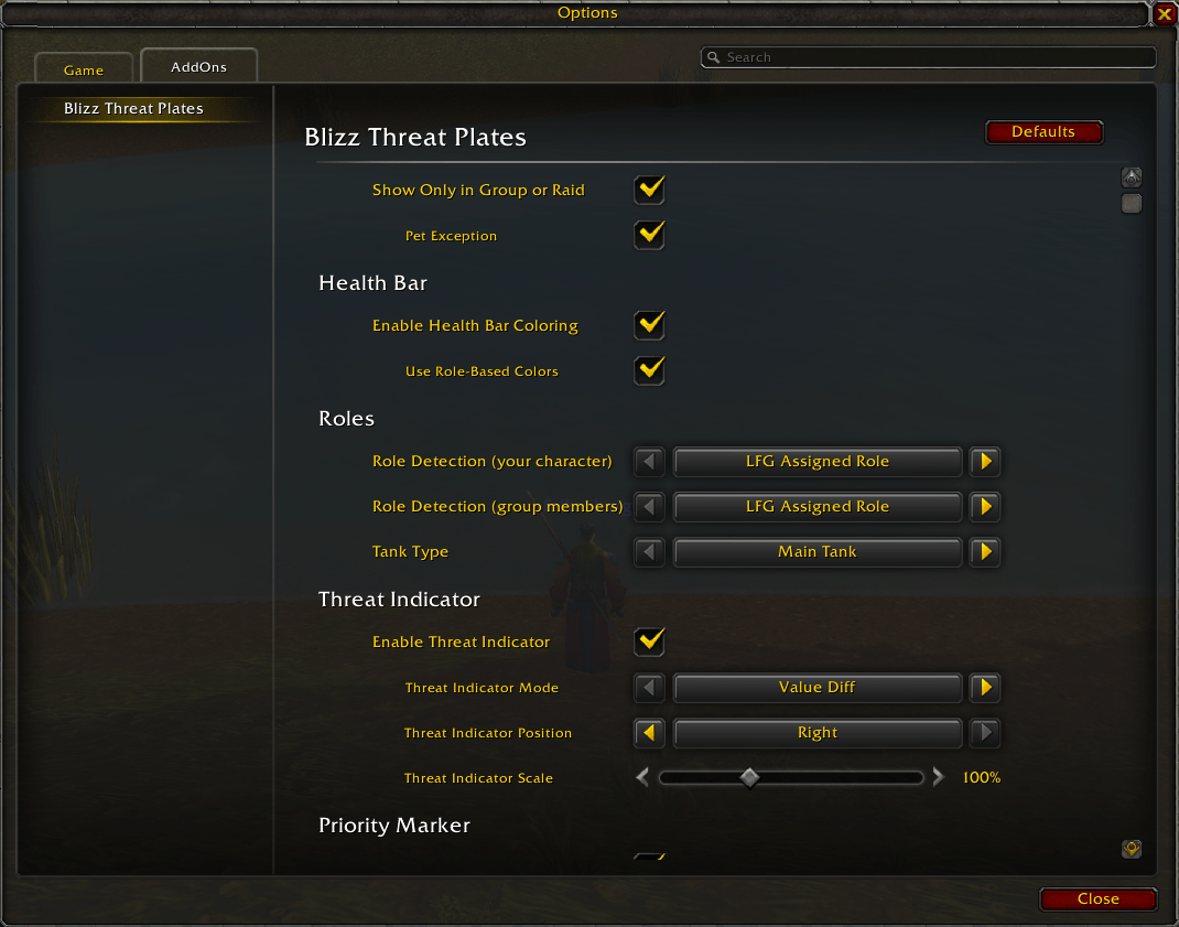 A modern-looking option page is available to customize the addon to your liking (top part).