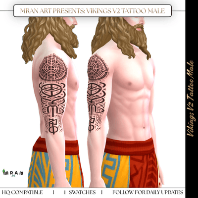 Vikings V2 Tattoo Male