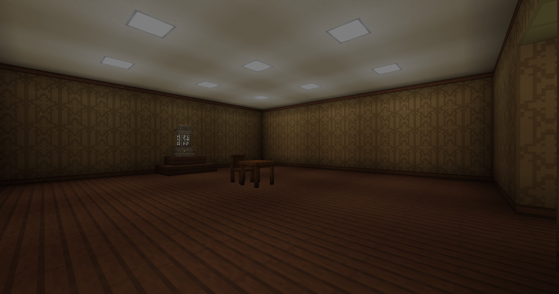 A manillaroom with a waystone in it